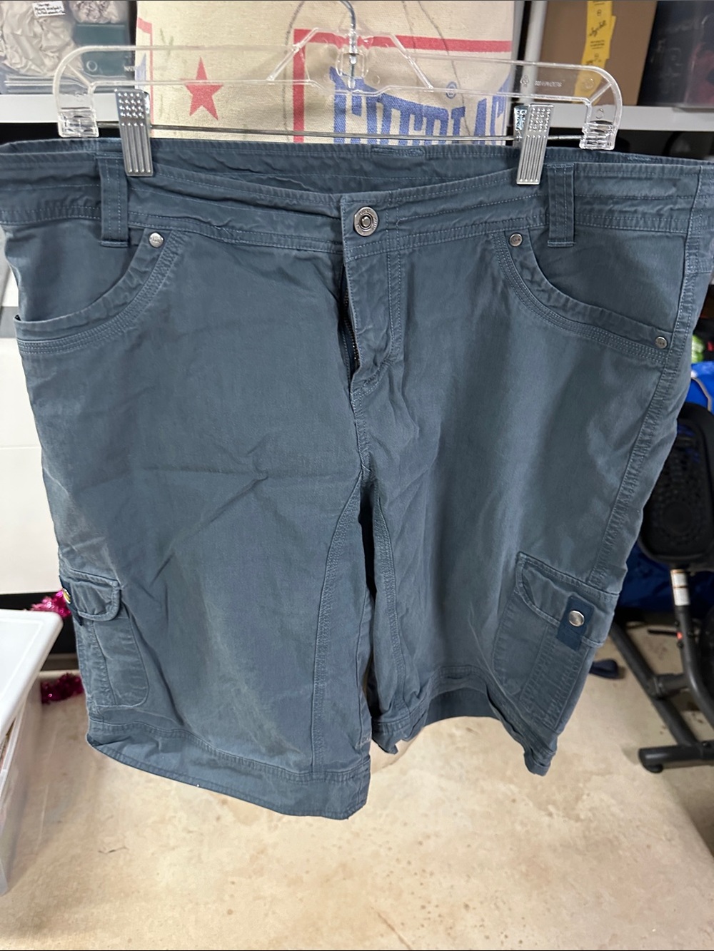 Kuhl Women's Cargo Shorts in Slate Blue